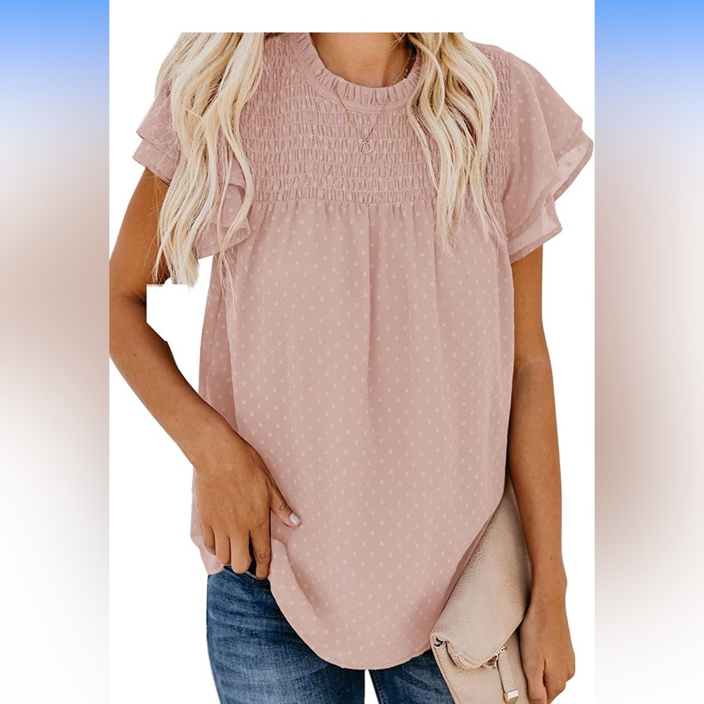 Women’s Flowy Short Sleeve Blouse
